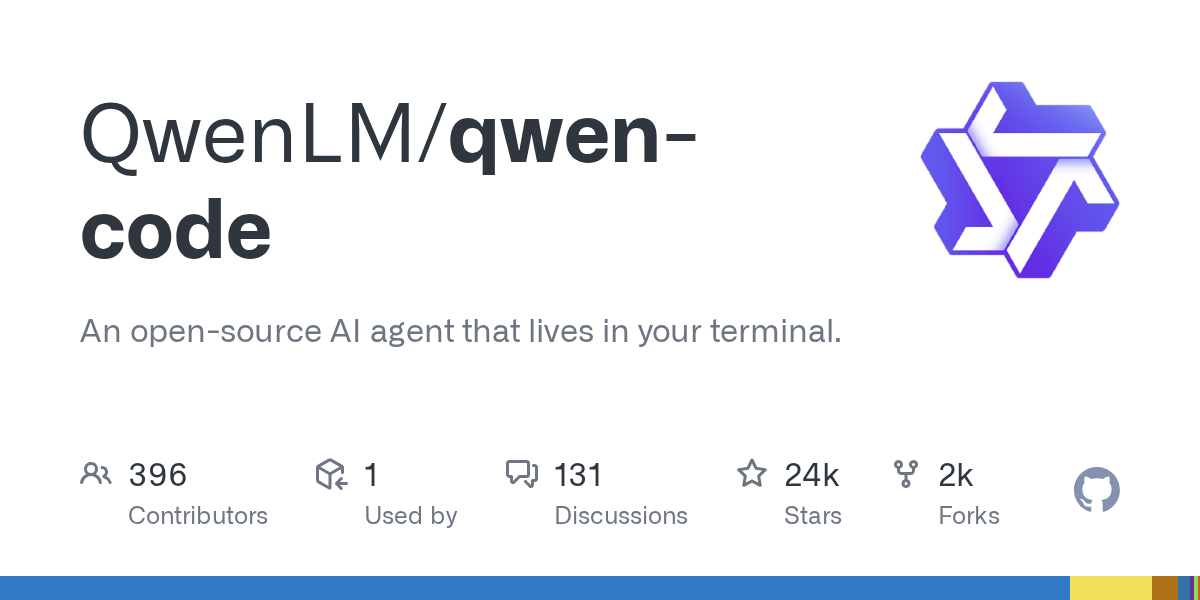 QwenLM/qwen-code GitHub repository banner